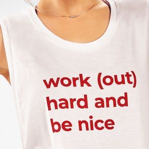 Fabletics Janis Muscle Tank Top Work Out White Womens Size Medium